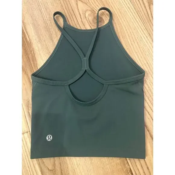 Lululemon High Neck Yoga Tank Top See measurement for size (looks XS) Green - Picture 2 of 3